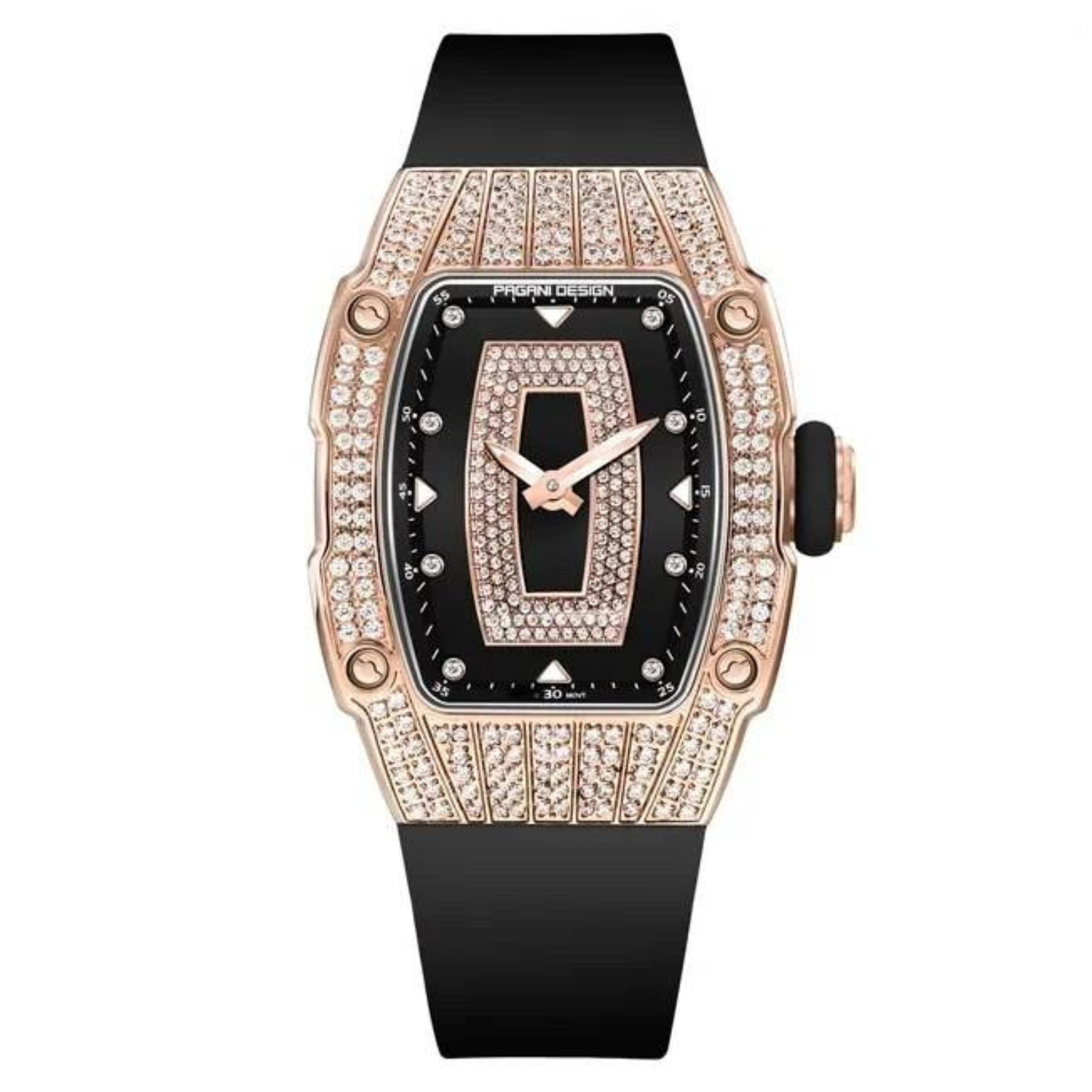 Pagani Design Automatic Skeleton Watch for Women | Mechanical Wristwatch with Silicone Strap
