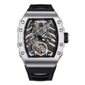 Hanboro Men's Automatic Tonneau Watch - 3D Medieval Knight Skeleton Dial Edition